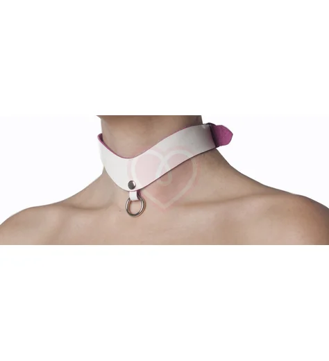 Ошейник Лунный Свет с колечком белый фото 1