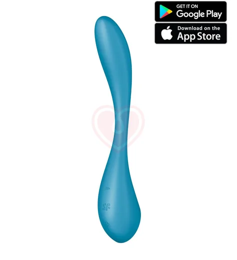 Гибкий вибратор Satisfyer G-Spot Flex 5+ с управлением от приложения голубой фото 1