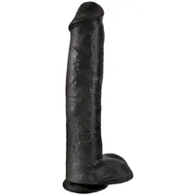 Фаллоимитатор-гигант с присоской King Cock with Balls 40 см черный