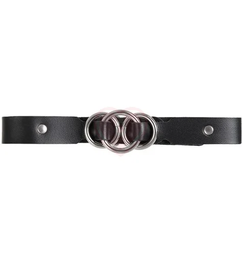 Чокер со связанными кольцами Pecado BDSM черный фото 1