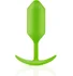 Утяжелённая анальная пробка для ношения b-Vibe Snug Plug 3 средняя лайм фото 1