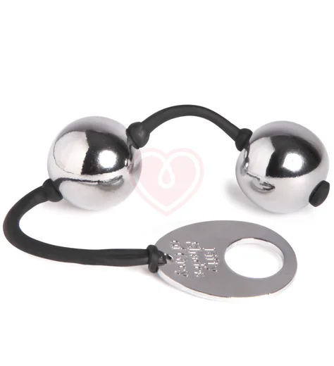 Металлические вагинальные шарики '50 оттенков серого' Inner Goddess Silver Pleasure Balls фото 1