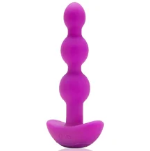 Анальные шарики с 2 моторчиками B-Vibe Triplet Anal Beads розовые