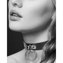 Чокер с колечком Bijoux Pour Toi чёрный