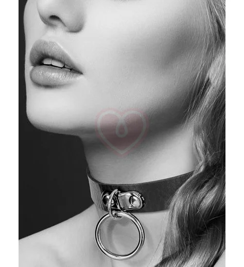 Чокер с колечком Bijoux Pour Toi чёрный фото 1