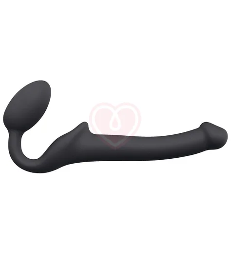 Безремневой гибкий страпон Bendable Strap-on-me S 24 см чёрный фото 1