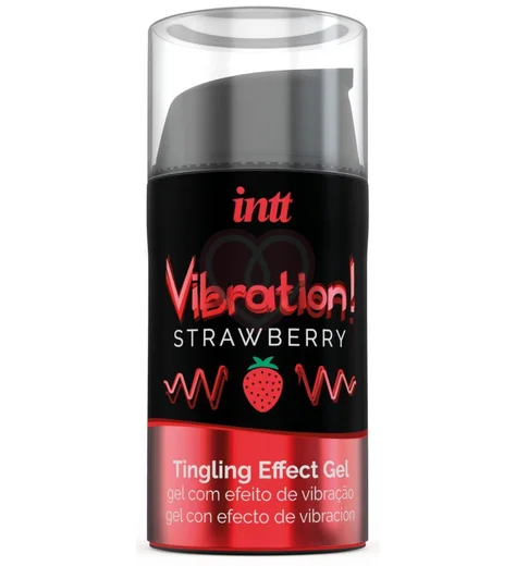 Стимулирующий гель со вкусом клубники Intt Vibration! Strawberry 15 мл фото 1