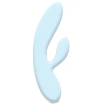 Вибратор с клиторальным стимулятором Lea Rabbit Vibrator Blueberry голубой