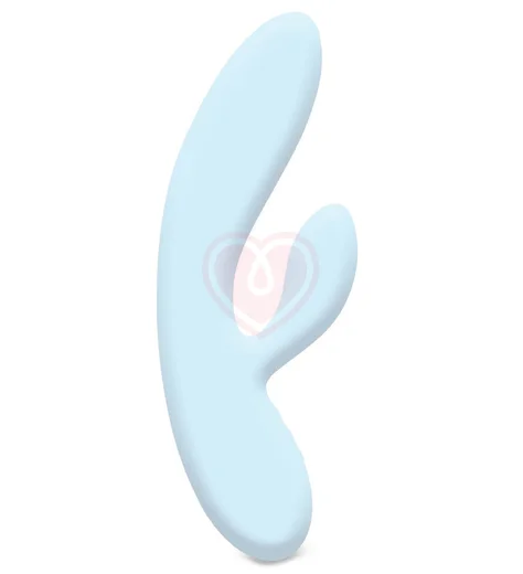 Вибратор с клиторальным стимулятором Lea Rabbit Vibrator Blueberry голубой фото 1