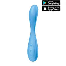 Гибкий вибратор Satisfyer G-Spot Flex 4+ с приложением голубой