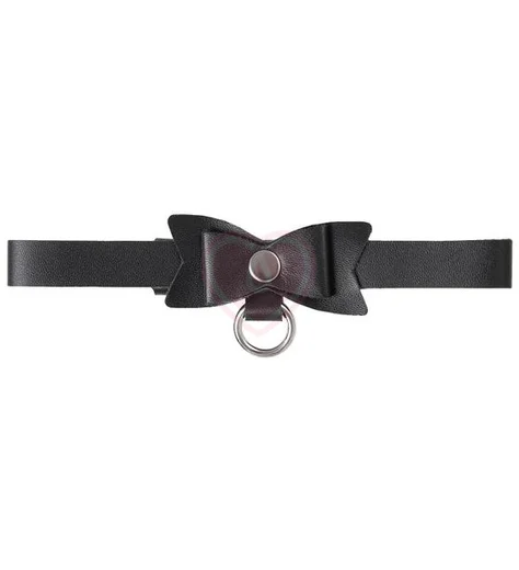 Чокер с бабочкой и кольцом Pecado BDSM черный фото 1