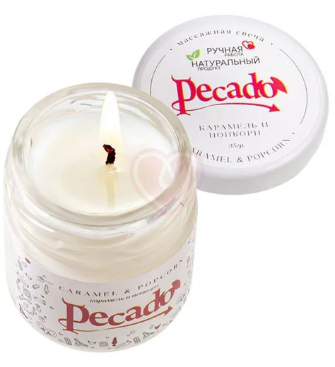 Массажная свеча Pecado BDSM Caramel Popcorn Карамель и Попкорн 35 мл фото 1