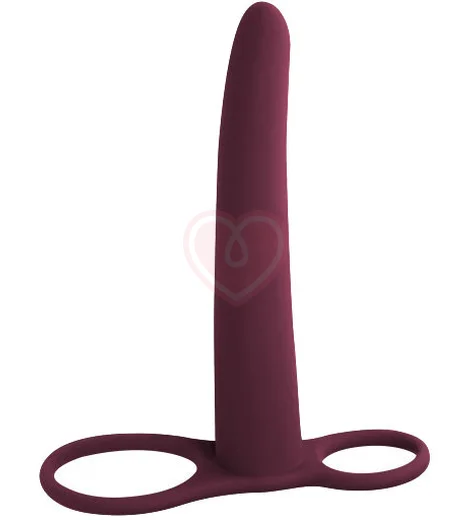 Насадка для двойного проникновения Pure Passion Gimlet 16 см бордовая фото 1