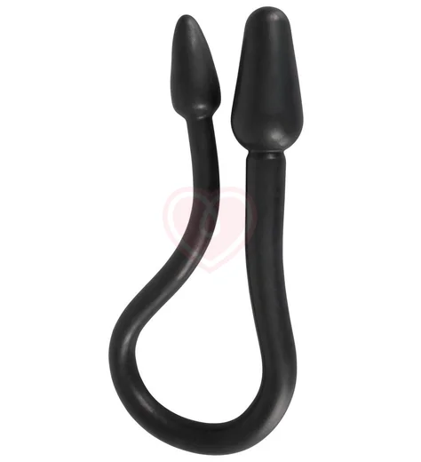 Двойной анальный стимулятор Rebel Double Plug чёрный фото 1