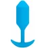 Утяжелённая вибропробка b-Vibe Vibrating Snug Plug 3 средняя голубая фото 1