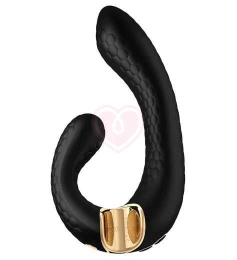 Вибратор с клиторальным стимулятором Shunga MIYO чёрный фото 1