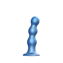 Рельефный фаллоимитатор Strap-On-Me Dildo Plug Balls размер S 12,5 см голубой