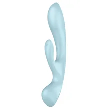 Вибратор-массажёр с 3 моторами Satisfyer Triple Oh голубой