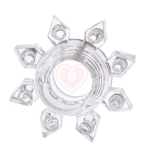 Кольцо эрекционное Toyfa Love Ring снежинка прозрачное фото 1