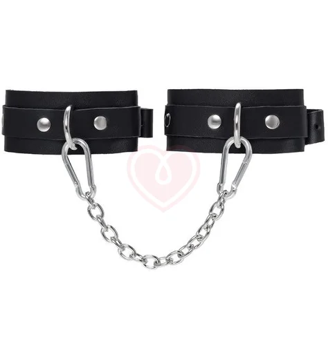 Мини-оковы на ноги со скругленными углами Pecado BDSM черные фото 1