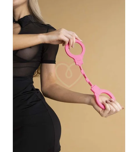 Силиконовые наручники Be Mine розовые фото 1