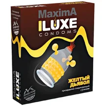 Презерватив Luxe maxima Жёлтый дьявол с усиками и шариками 1 шт