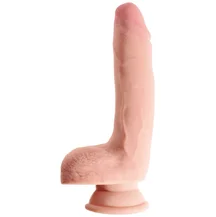 Фаллоимитатор с мошонкой на присоске King Cock Triple Density 18 см телесный