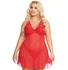 Комбинация с кружевным лифом и стринги SoftLine Berta красные фото 1