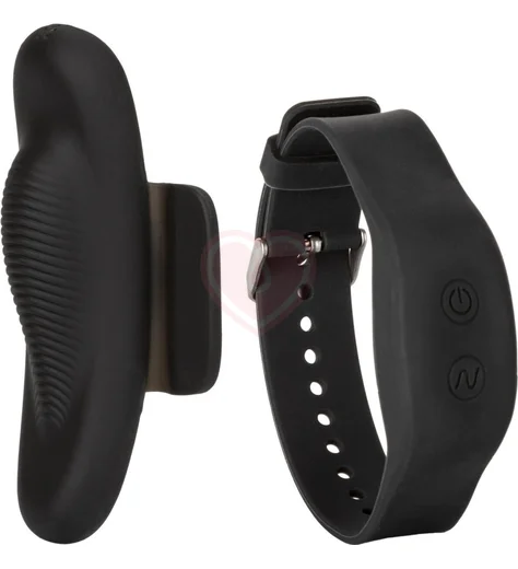 Вибратор для клитора с креплением и браслетом Lock-N-Play Wristband Panty Teaser черный фото 1
