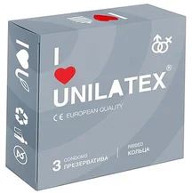 Ребристые презервативы Unilatex Ribbed 3 шт