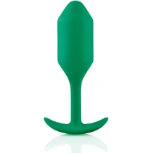 Утяжелённая анальная пробка для ношения b-Vibe Snug Plug 2 малая зеленая