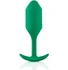 Утяжелённая анальная пробка для ношения b-Vibe Snug Plug 2 малая зеленая фото 1