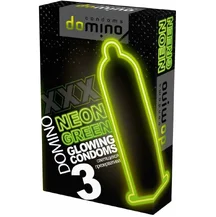 Презервативы со светящимся кончиком Domino неоновые зеленые 3 шт