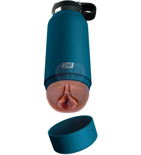 Мастурбатор вагина в синей фляге Fuck Flask мулатка фото 1
