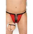 Стринги мужские со шнуровкой красно-чёрные фото 1