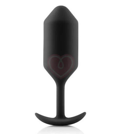 Утяжелённая анальная пробка для ношения b-Vibe Snug Plug 3 средняя чёрная фото 1