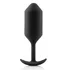 Утяжелённая анальная пробка для ношения b-Vibe Snug Plug 3 средняя чёрная фото 1