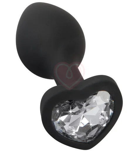 Анальная пробка You2Toys с прозрачным кристаллом-сердечко фото 1