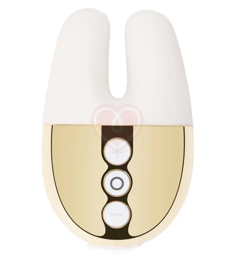 Мини-вибратор с двумя кончиками Le Wand Double Vibe белое золото фото 1