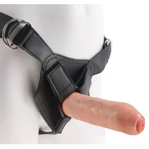 Страпон с реалистичной насадкой King Cock Uncut 18 см