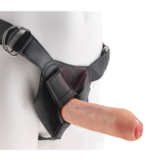 Страпон с реалистичной насадкой King Cock Uncut 18 см фото 1