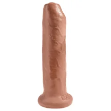 Фаллоимитатор King Cock Uncut с подвижной крайней плотью 18 см мулат