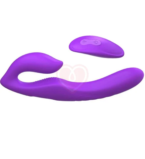 Безремневой страпон с вибрацией и пультом Her Ultimate Strapless Strap-On фиолетовый фото 1