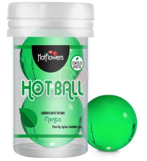 Масляный лубрикант в шариках Hot Ball Aromatic Мята фото 1