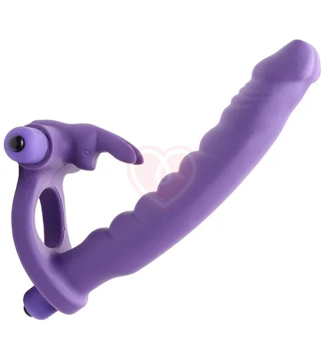 Насадка для двойного проникновения с клиторальным стимулятором Double Delight фото 1