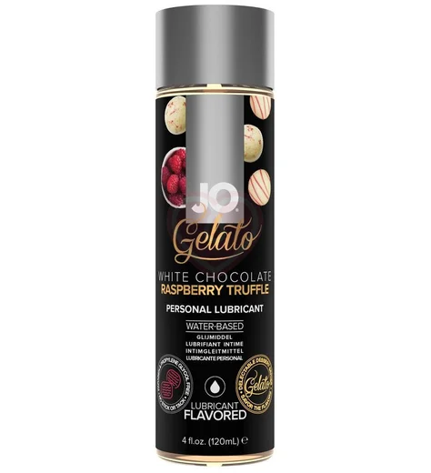 Съедобный лубрикант System JO H2O Flavored Gelato белый шоколад с малиной 120 мл фото 1