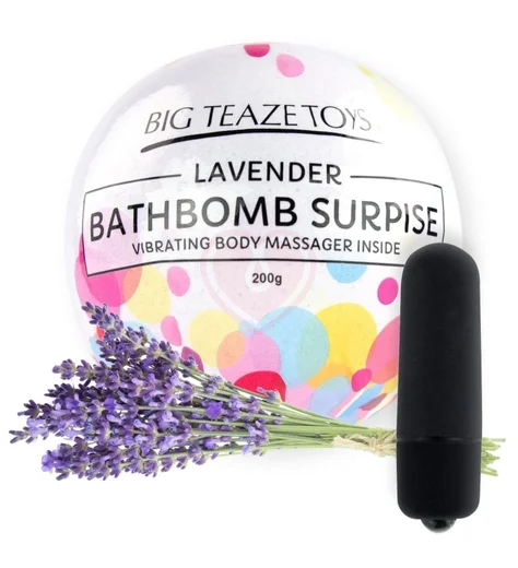 Бомбочка для ванны с вибропулей внутри Bath Bomb Surprise аромат лаванды фото 1