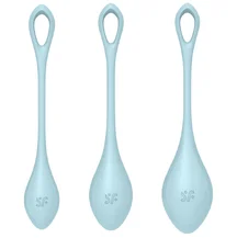 Набор из 3 вагинальных шариков Satisfyer Yoni Power 2 голубой