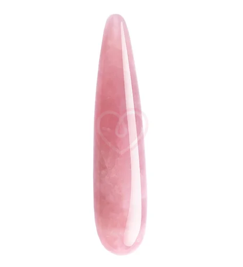 Фаллоимитатор из натурального камня Le Wand Crystal Wand розовый кварц фото 1
