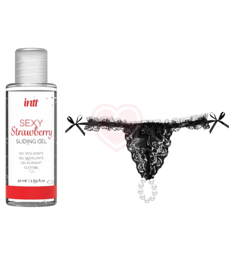 Набор Intt с гелем и бусинами Sliding Gel Strawberry чёрный фото 1